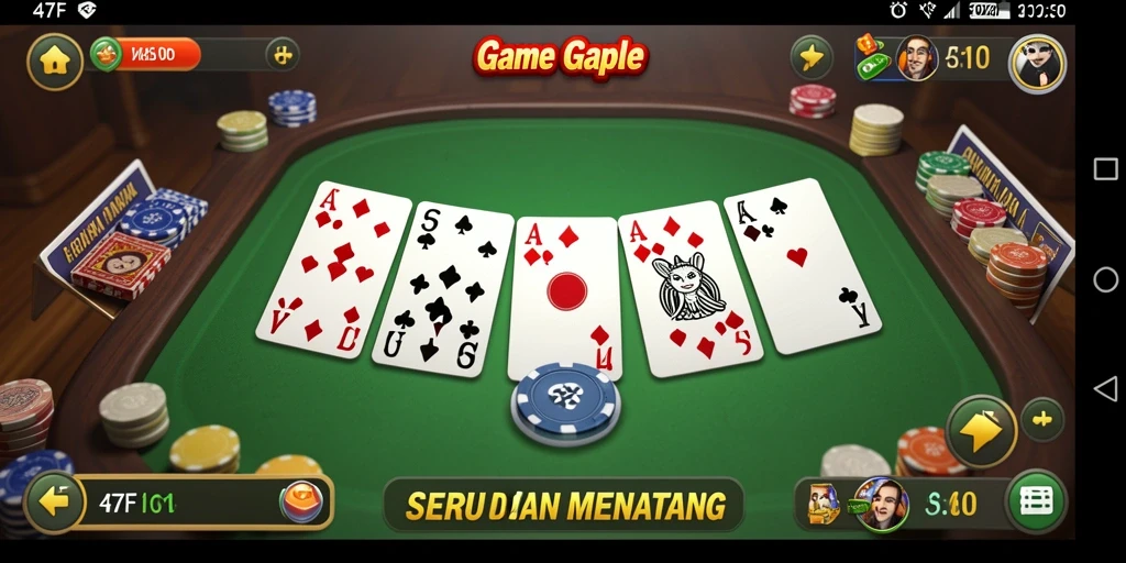 Screenshot permainan Gaple yang penuh aksi dan strategi.