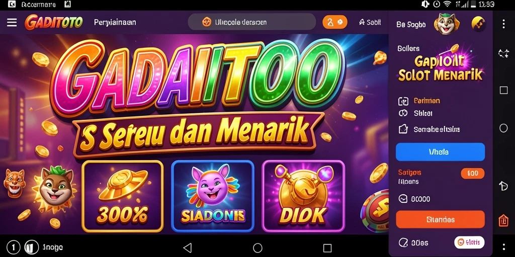 Screenshot GADAITOTO menampilkan gameplay Slot yang seru dan menarik.