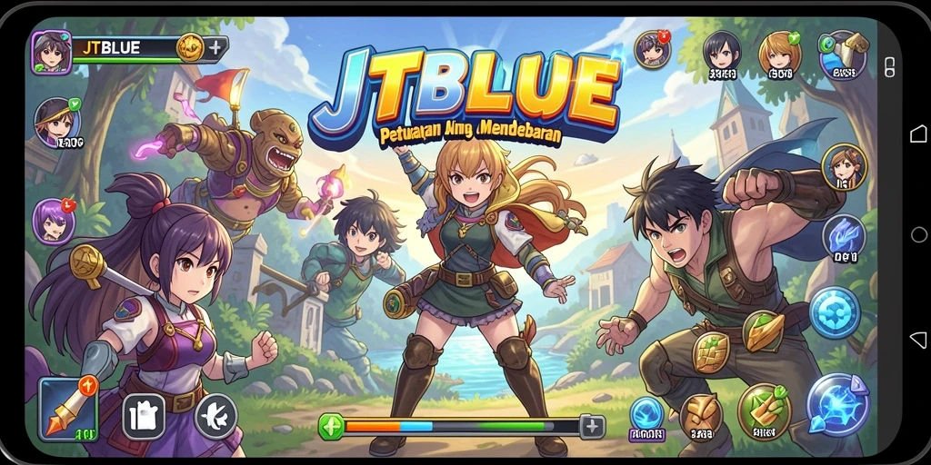 Gameplay seru JTBLUE dengan karakter Anime ikonik.