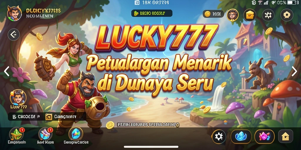 Screenshot gameplay yang menampilkan aksi menegangkan dalam LUCKY777.
