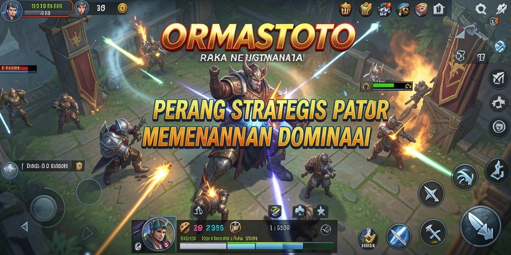 Tampilan gameplay mendebarkan dari ORMASTOTO dengan pertempuran strategis.