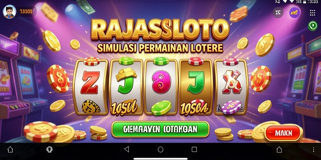 Screenshot gameplay RAJASLOTO menampilkan undian yang seru dan interaktif.