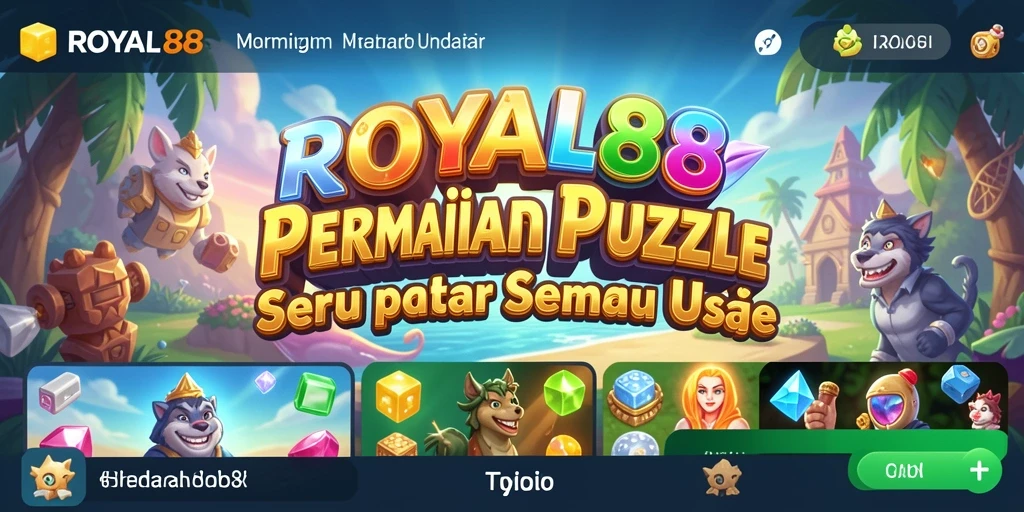 Tampilan gameplay ROYAL88 dengan tantangan Puzzle yang menarik.