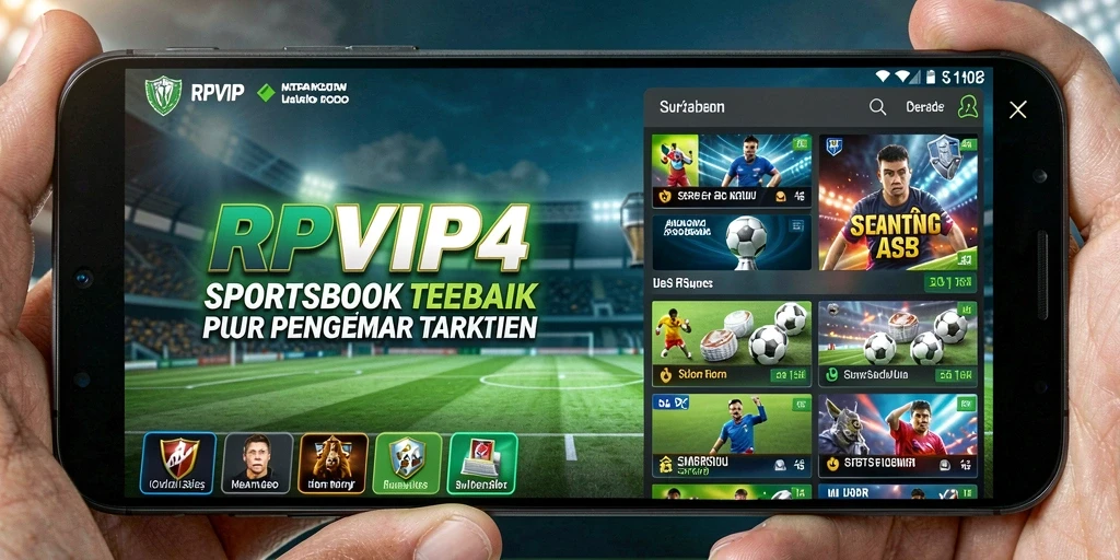 Tampilan antarmuka aplikasi RPVIP4 saat melakukan taruhan olahraga.